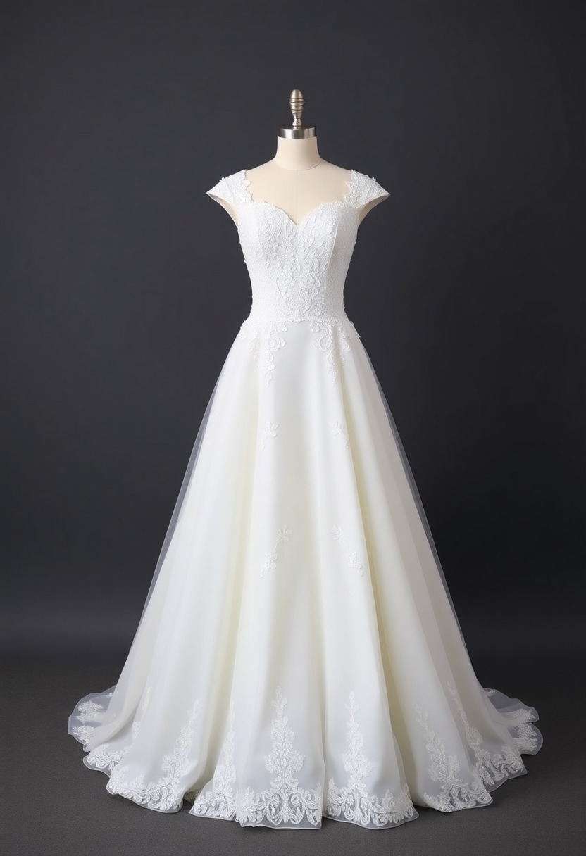 Appliqué Lace Ballgown