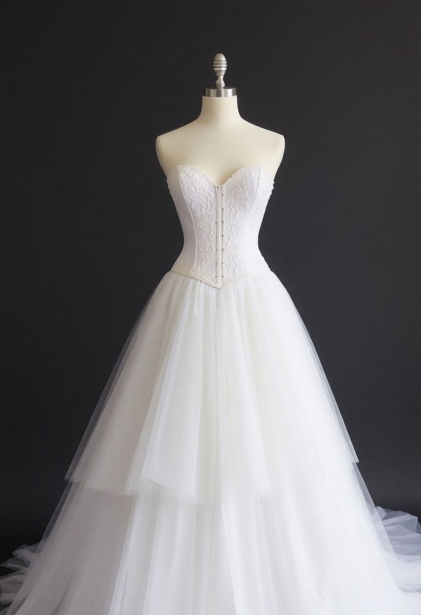 Corset Tulle Wedding Dress