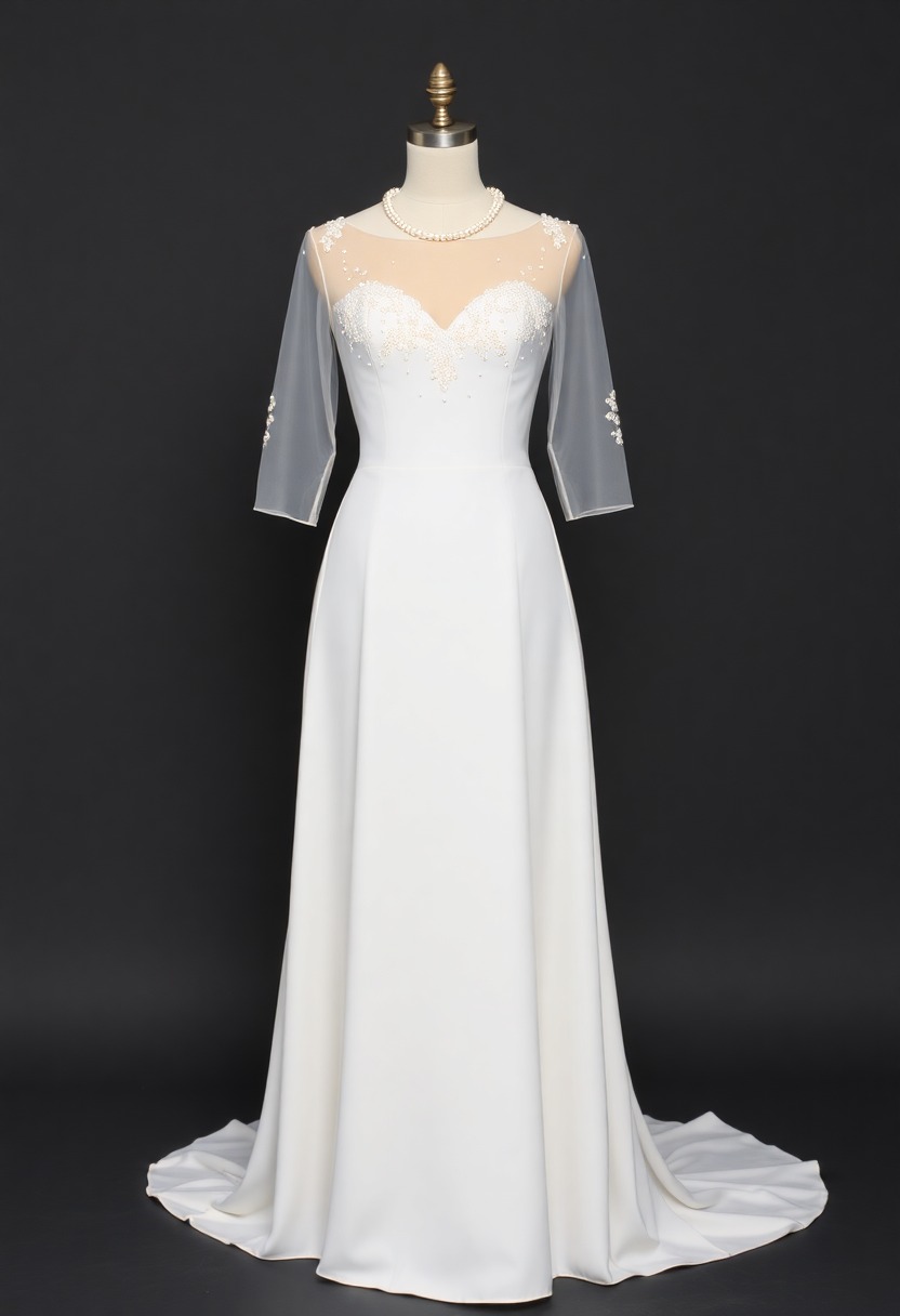 Pearl-Studded A-Line Dream